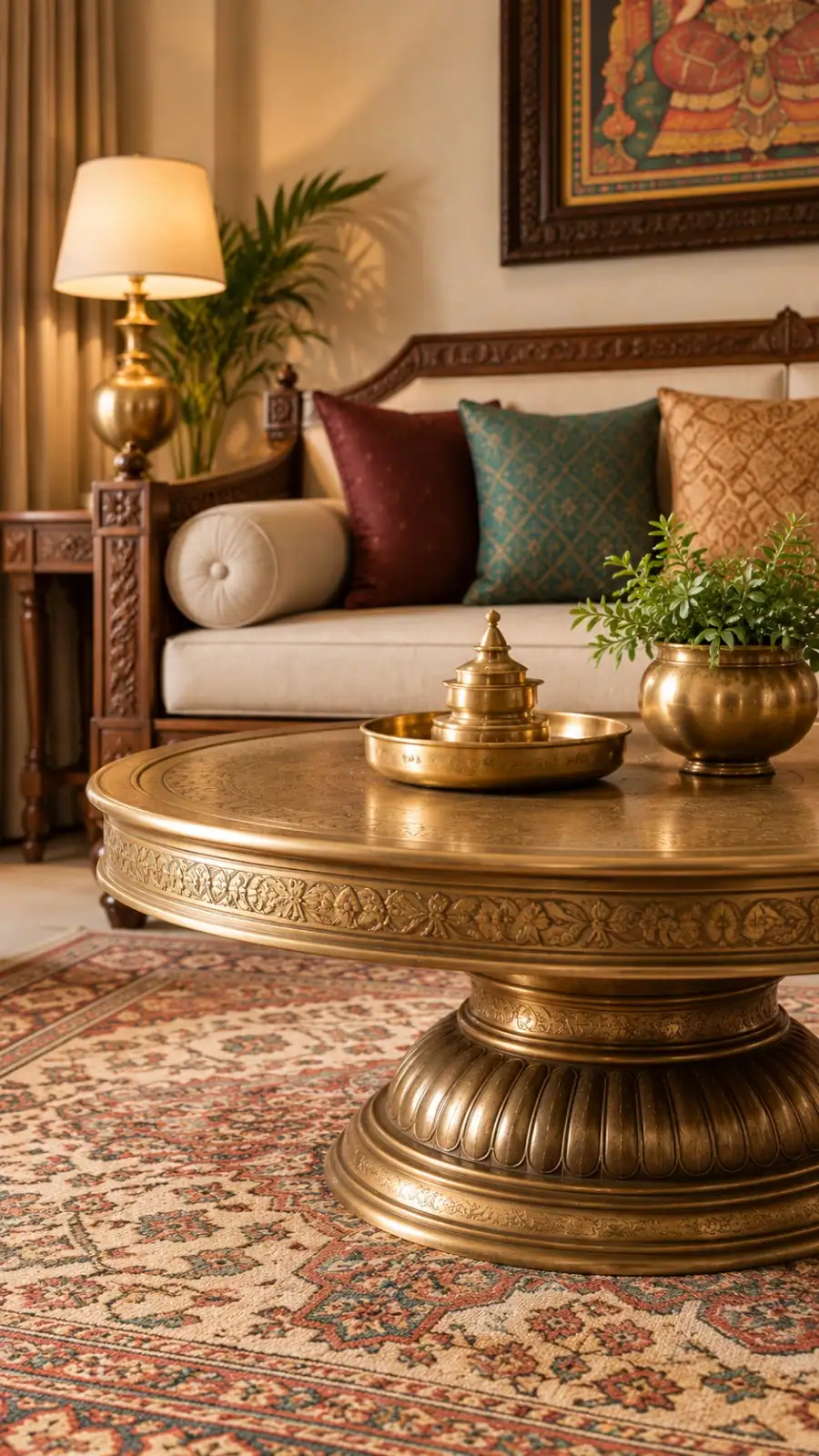 Karnataka-inspired interior with a regional landmark